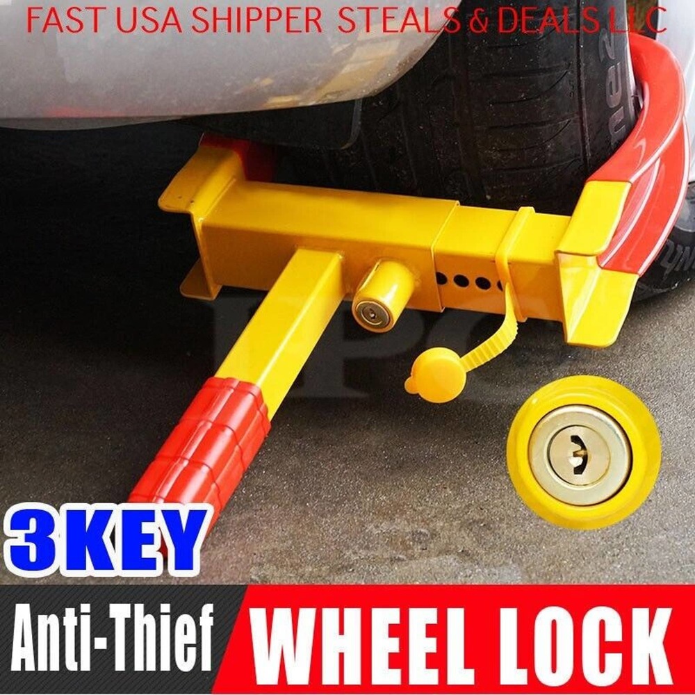 2023 Anti Theft Wheel Lock Clamp Boot Tire Claw Trailer Auto Car Truck USA SHIP